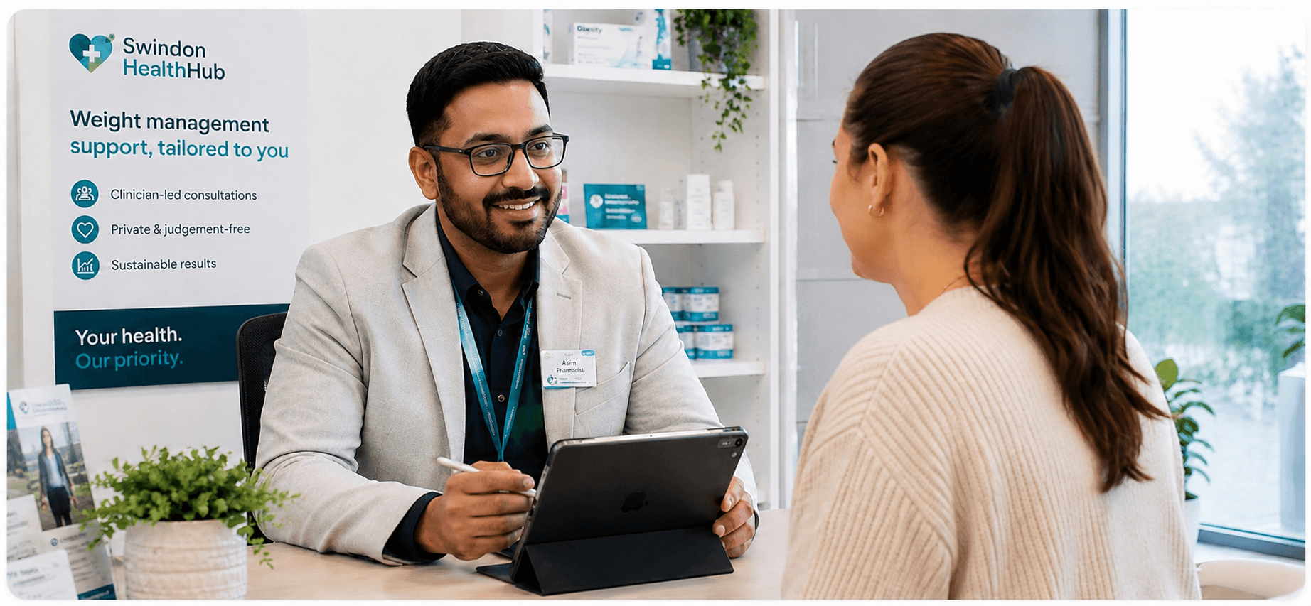 Weight management consultation with a pharmacist in Swindon